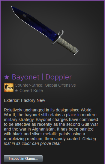 cs go bayonet doppler