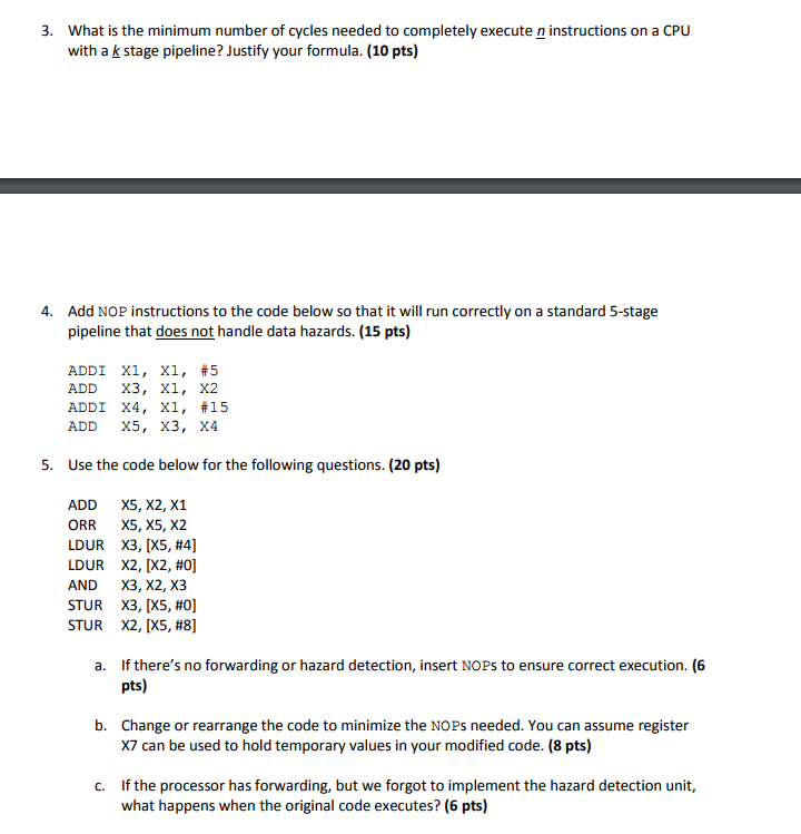 Solved 3. What is the minimum number of cycles needed to