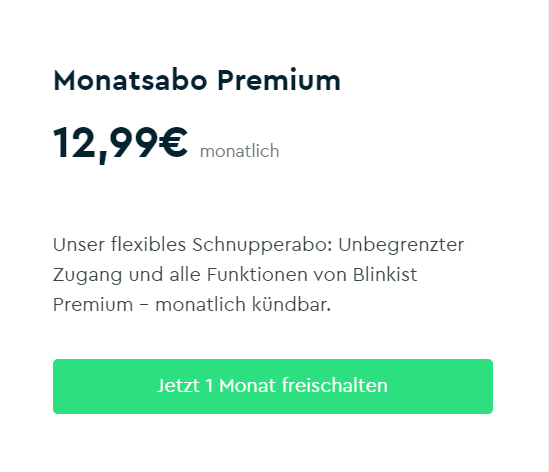 Monatsabo Premium - 6.67 Euro pro Monat