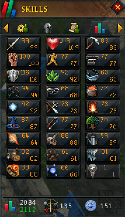 2084 main, max melee, 116 defence (74m xp) | Sell & Trade Game Items ...