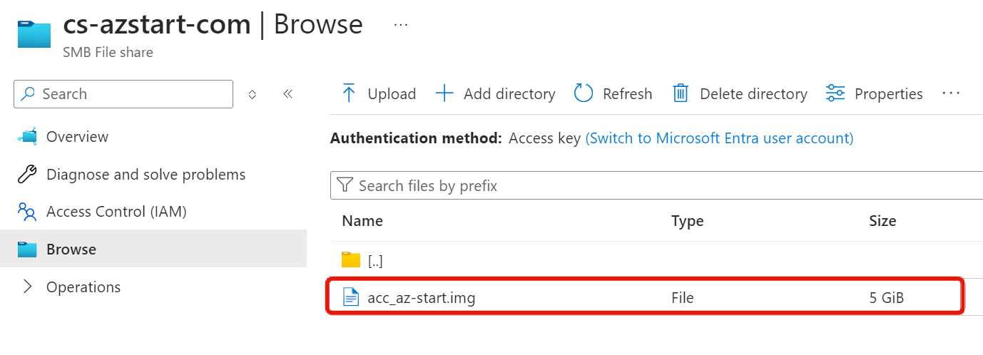 Azure Cloud Shell img file