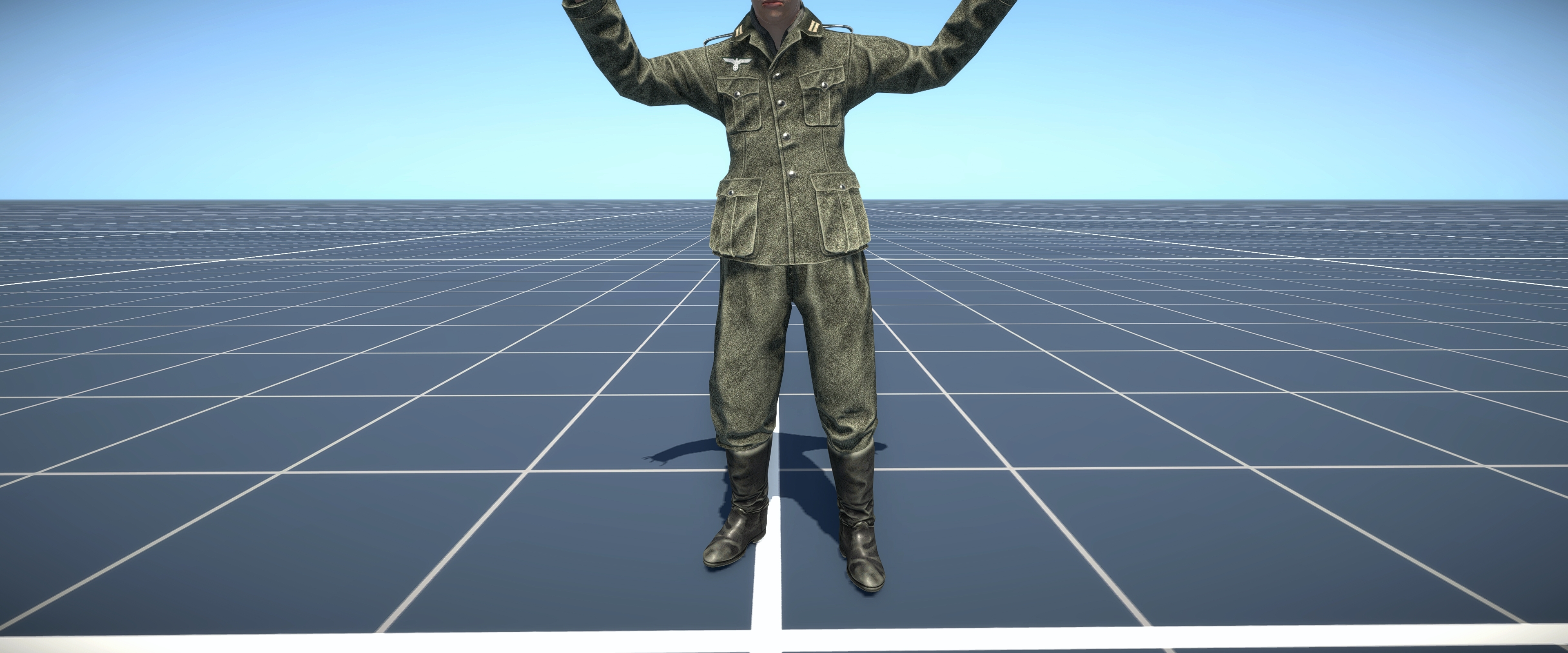 M36 uniform open tunic with boots