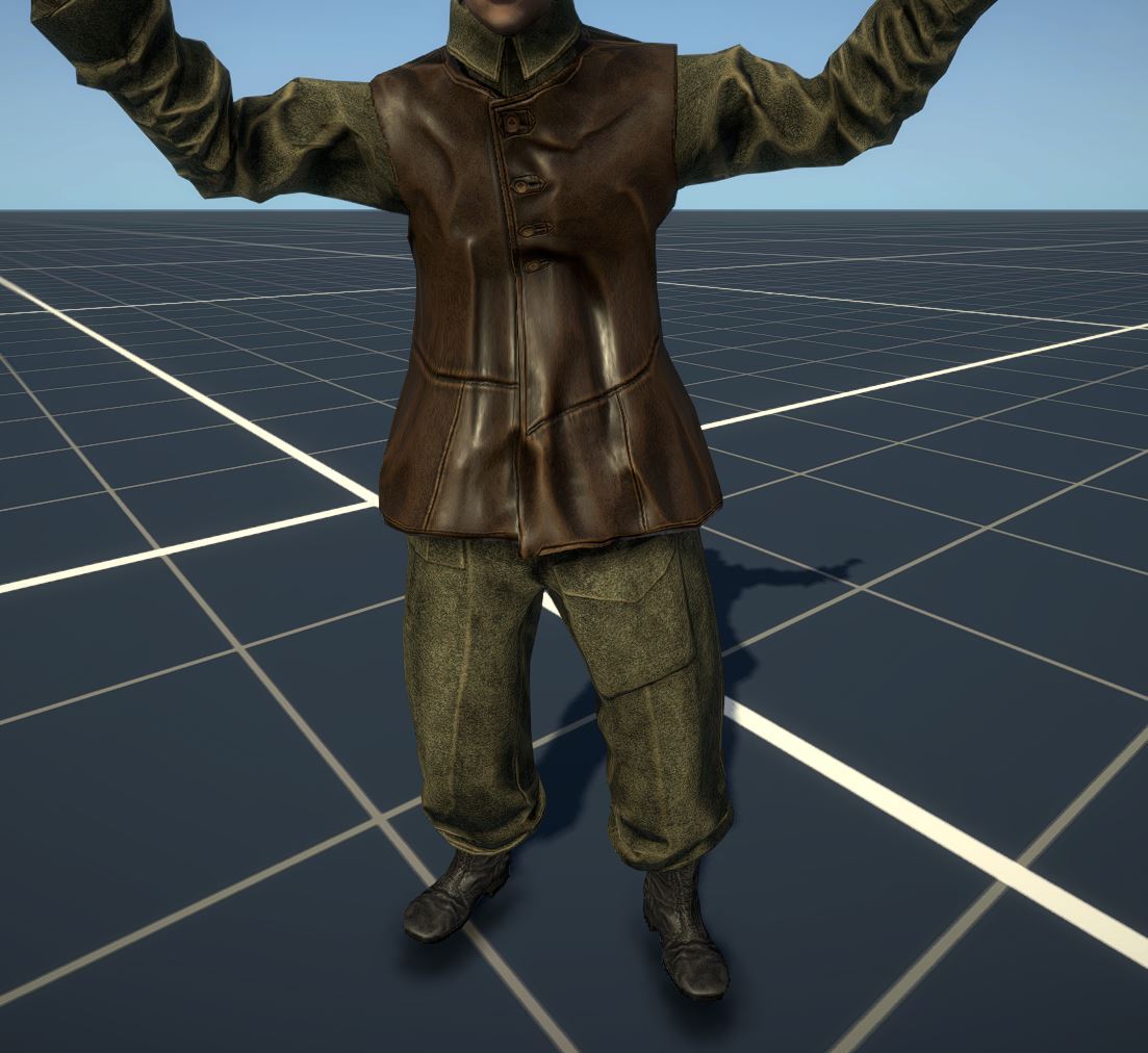 Battledress uniform with leather jerkin