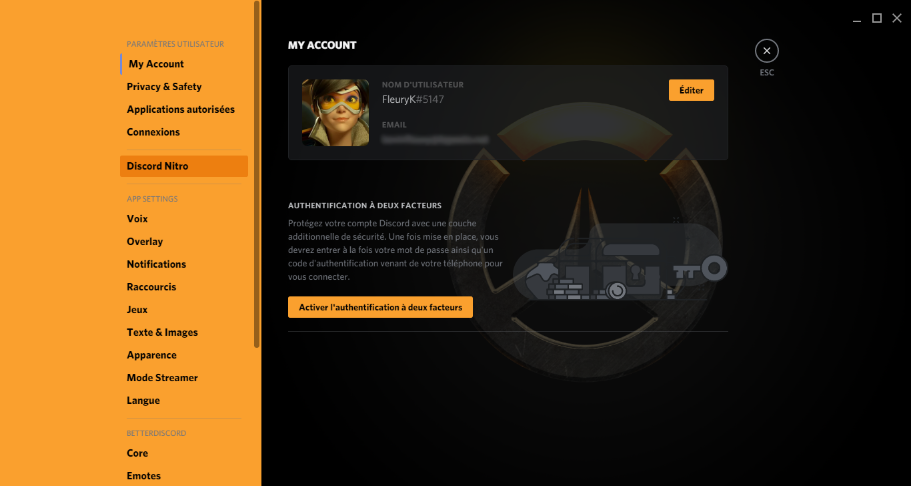 User Settings Screenshot 1