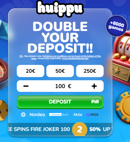 Huippu casino zimpler deposit window