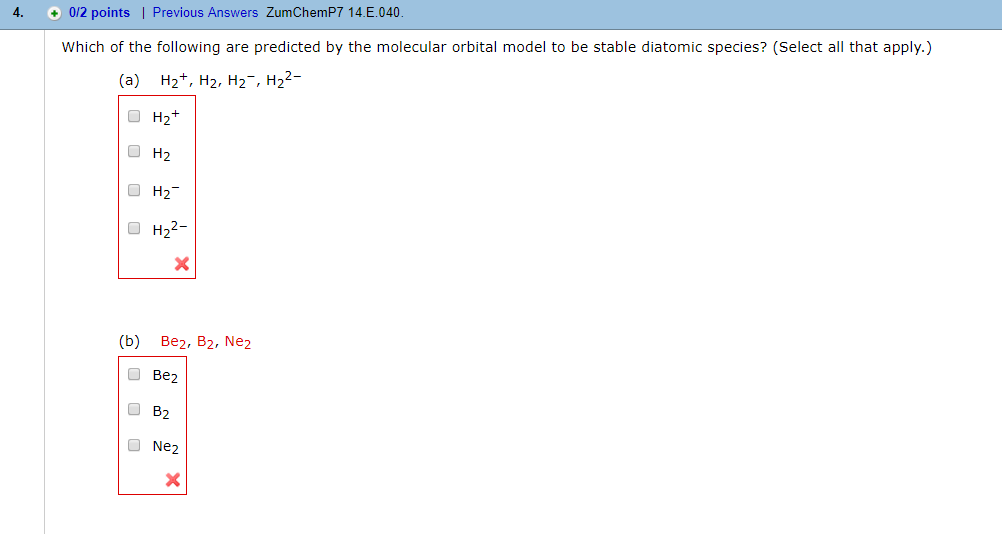 Solved Which Of The Following Are Predicted By The Molecular | Chegg.com