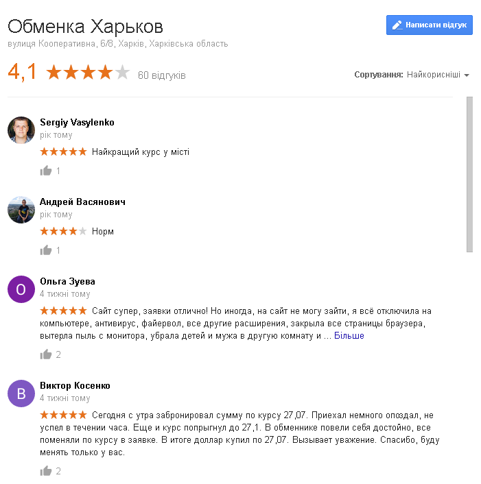 Обменка отзіві