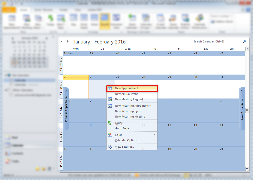 Reminders On Outlook Calendar Customize and Print