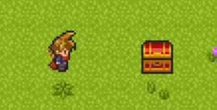 ゲーム画面:宝箱かと思ったらミミック