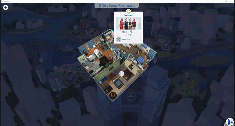 Loading/Playing the family after placing them in a home.