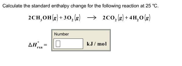 Solved Calculate The Standard Enthalpy Change For The 