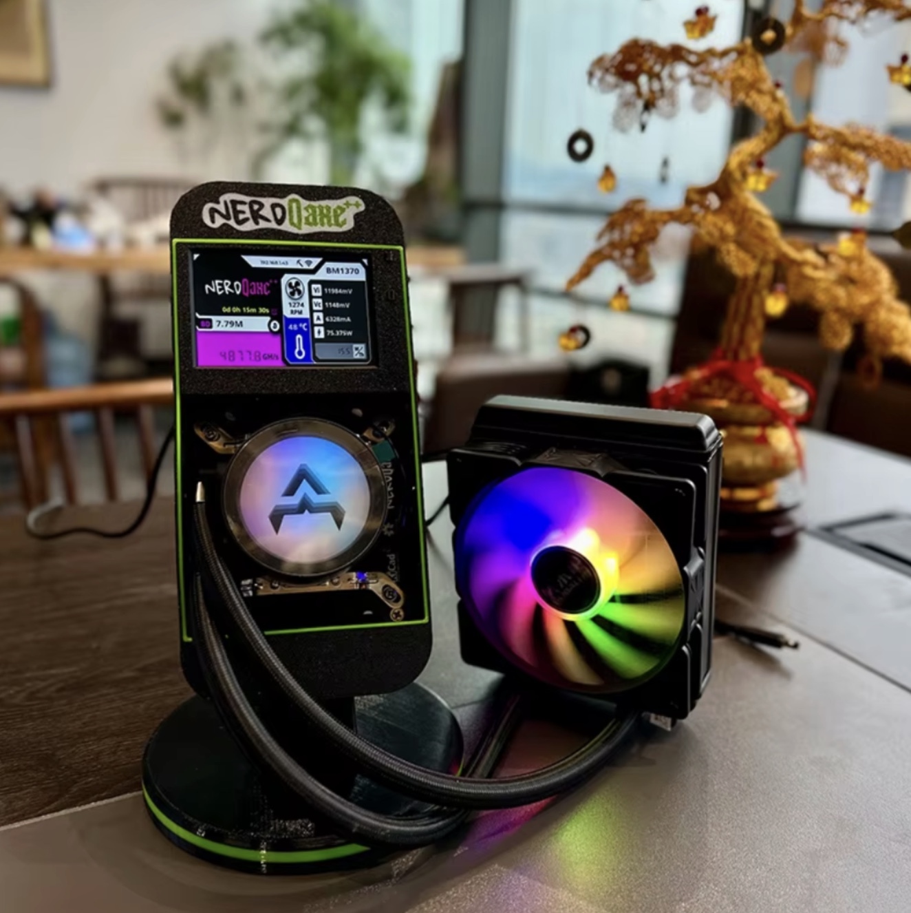  💰🔋 LIQUID COOLING Bitaxe Factory ++ 4.8TH/s Silent Black Bitcoin Miner  💻📡