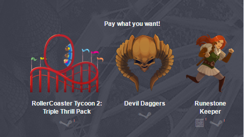 Juegos que obtienes pagando un mínimo de 1$