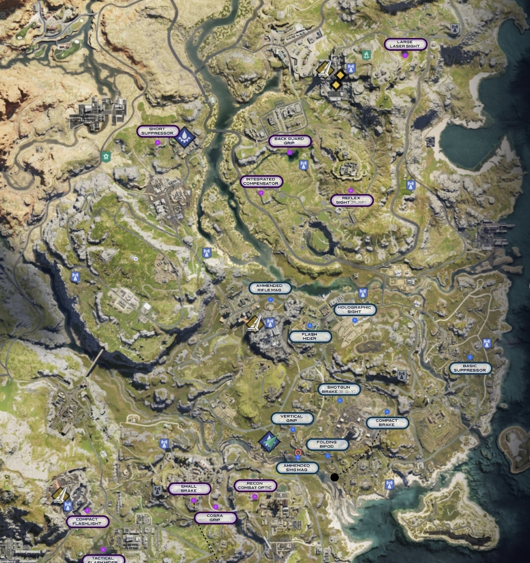 Weapon Attachments Map : r/OnceHumanOfficial