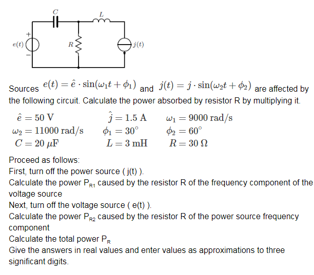 Solved E T Sources E T E Sin Wit 01 And J T J S Chegg Com