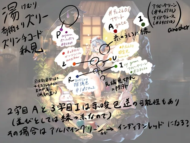 湯ズリーのアクセに隠された秘密。ついにコードが解読されてしまうの参考画像 - わんにゃんランド - アイギス攻略まとめ