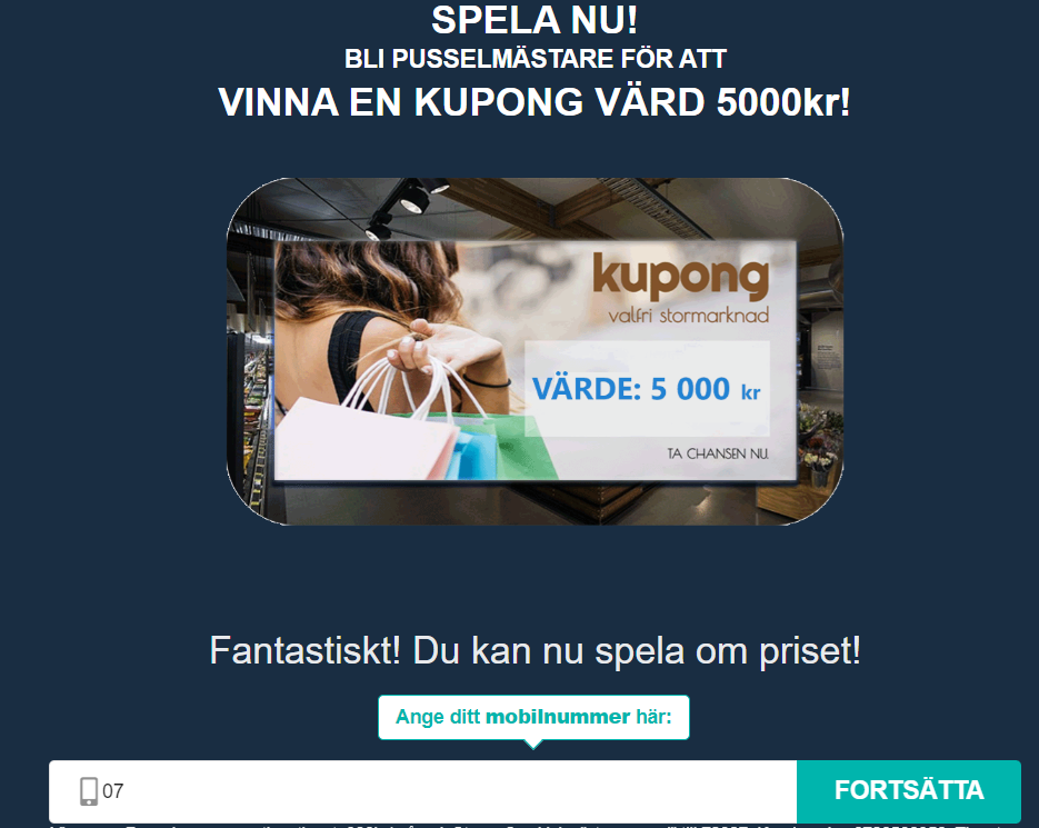 [PIN] SE | Win 5000 SEK supermarket voucher