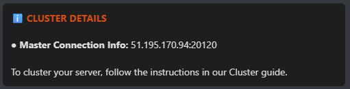 Master Connection Info