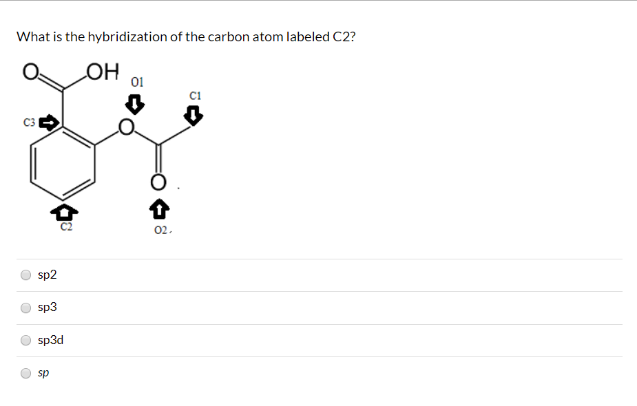Solved What Is The Hybridization Of The Carbon Atom Label Chegg Com