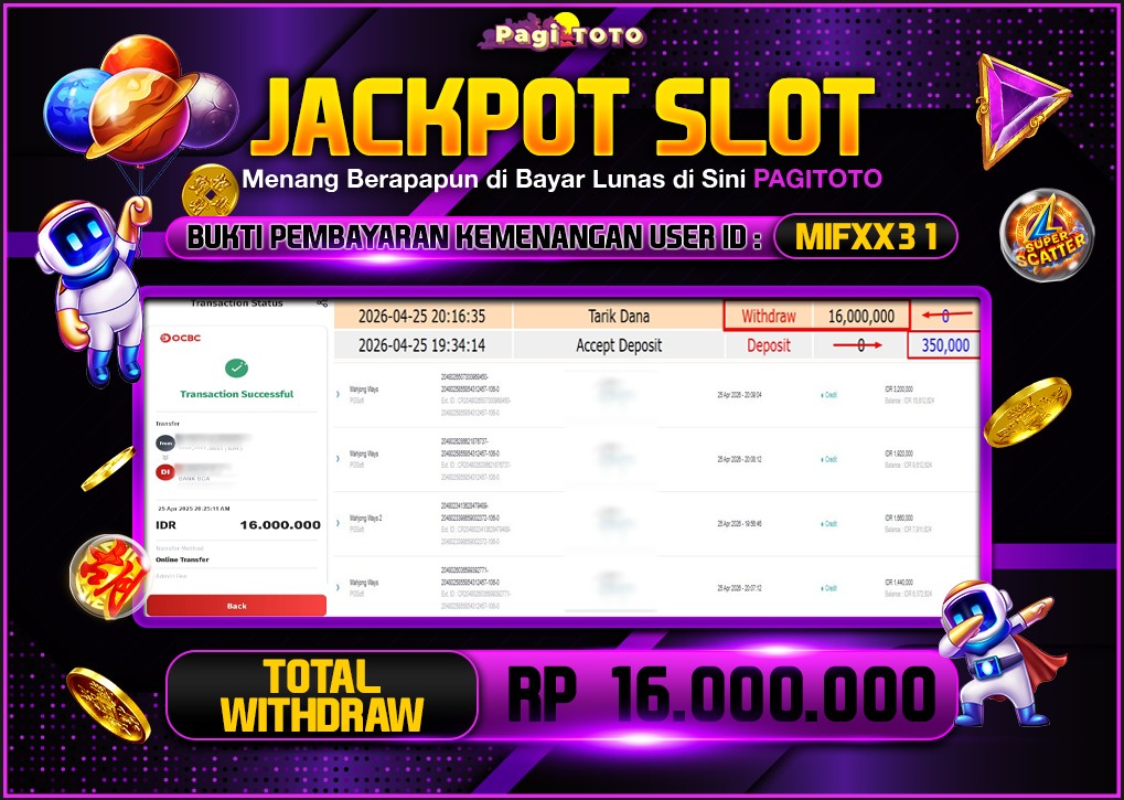 HAPPY JACKPOT MEMBER PAGITOTO SLOT MAHJONG WAYS Rp  16.000.000-, - LUNAS