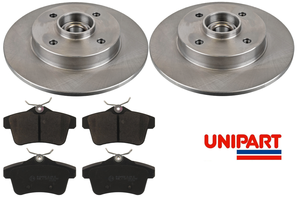 For Peugeot 3008 20092015 Rear Brake Discs & Pads Set w/ ABS Rings