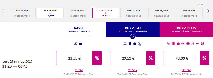 Guarda le offerte voli Wizz Air!