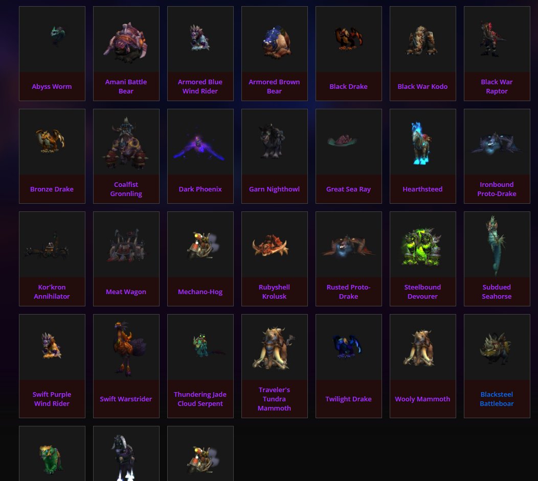 414 horde rogue, tons of mounts and a few transmog sets $100 - EpicNPC