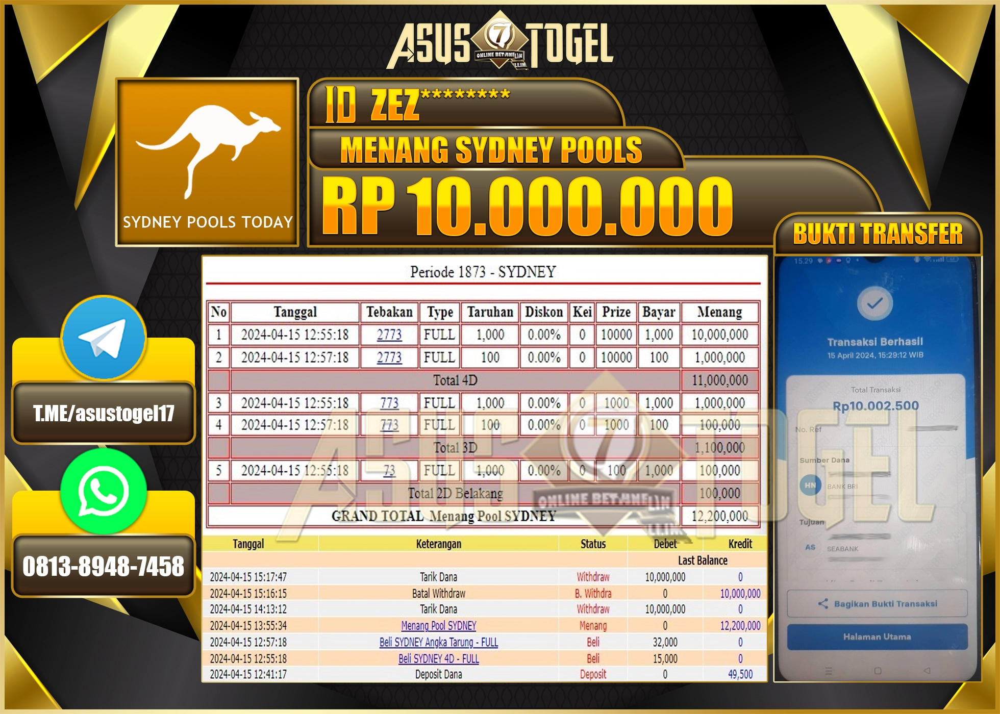 BERGABUNGLAH DENGAN KAMI DAN RAIH KESUKSESAN BERSAMA ASUSTOGEL 