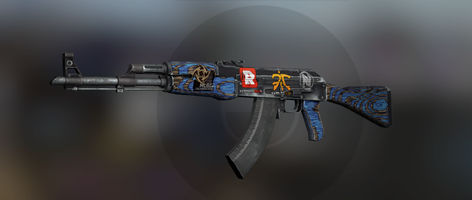 [PC] AK Blue laminate with 2x kato14 stickers ( fnatic, reason gaming