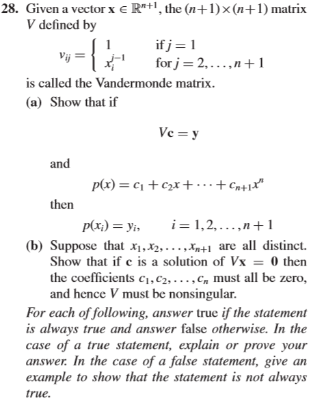 Solved 28 Given A Vector X Rr 1 The N 1 X N 1 Matri Chegg Com