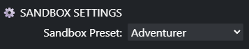 Sandbox Preset Selection
