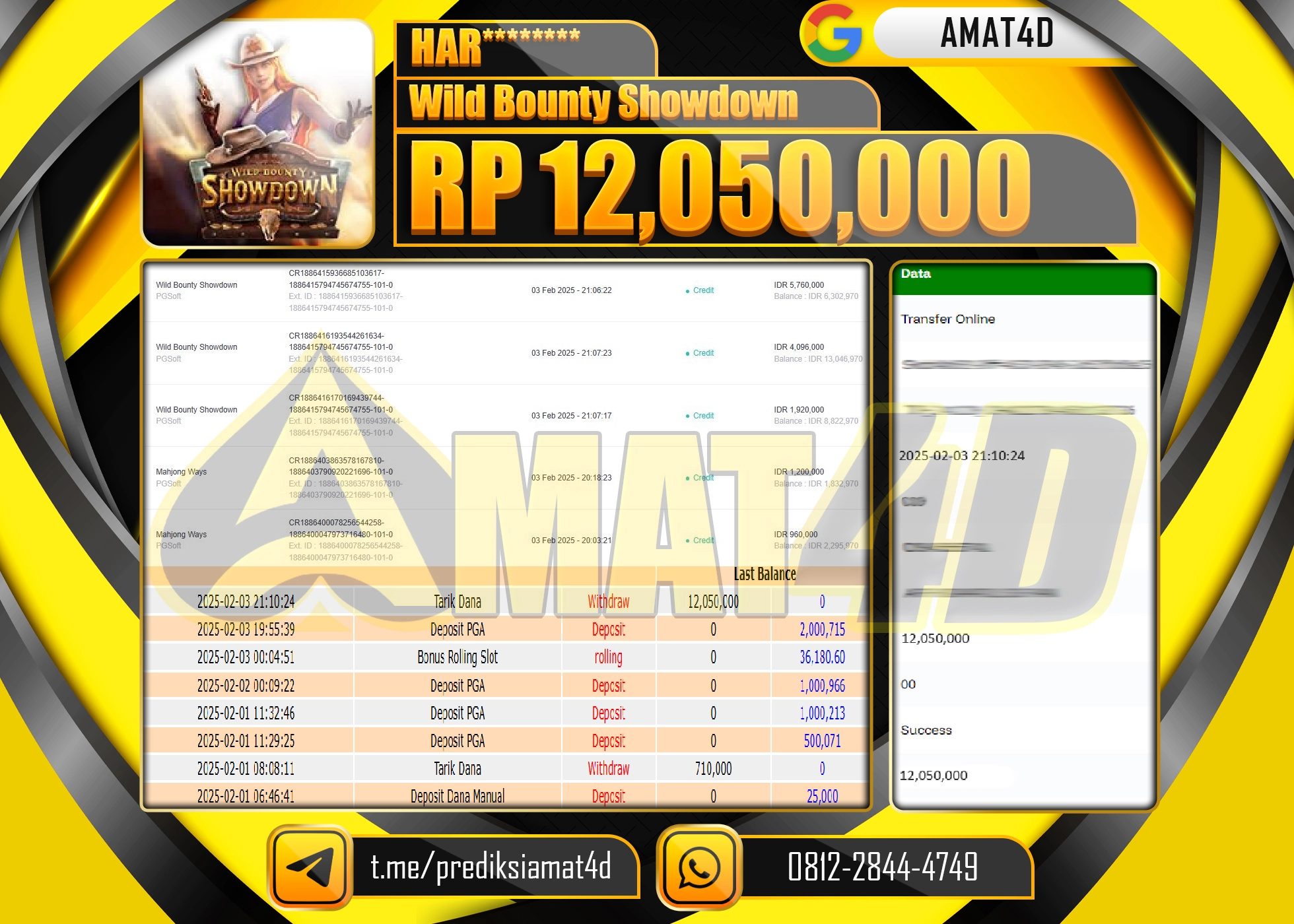 AMAT4D KEMENANGAN WILD BOUNTY SHOWDOWN Rp.12.050.000 BERHASIL TERBAYAR LUNAS