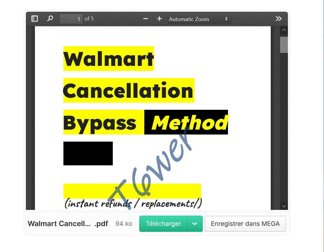 📕💢 Walmart Cancellation Bypass Method   5$📌Fresh-Method☑️-High-Quality-PDF-☑️Latest-