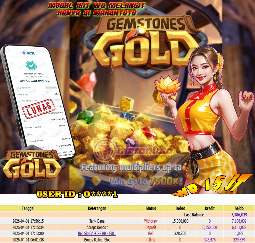 BUKTI JEPE SLOT GACOR DI GAMESTONES GOLD - PG SOFT