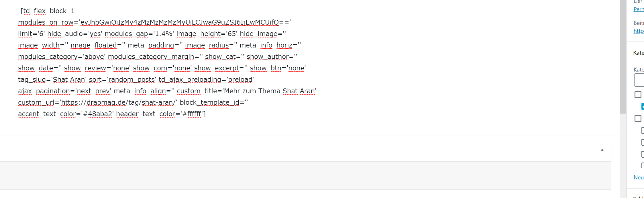 Image 3, Copied the printed out plain code into the 'edit post' thing