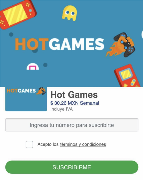 [1-Click] MX | Hot Games (Telcel)