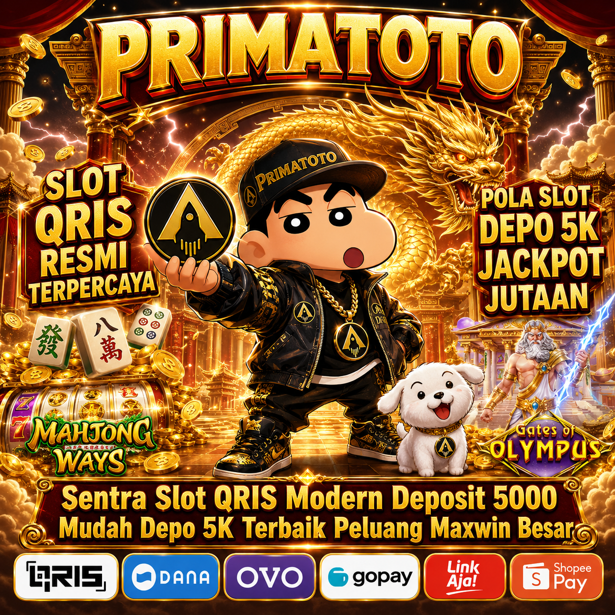 PRIMATOTO - Sentra Slot QRIS Modern Deposit 5000 Mudah Depo 5K Terbaik Peluang Maxwin Besar