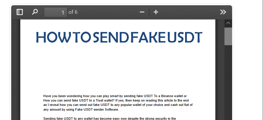 HOW TO SEND FAKE USDT 📌Fresh-Method✅-High-Quality-PDF-✅Latest-