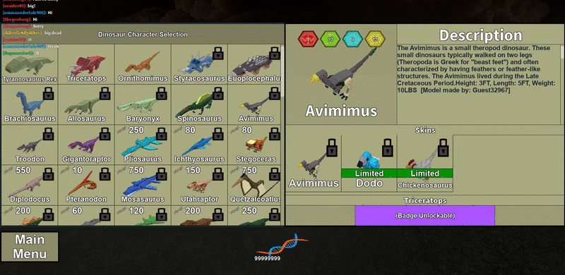 Dinosaur Simulator Roblox Codes Active 2018
