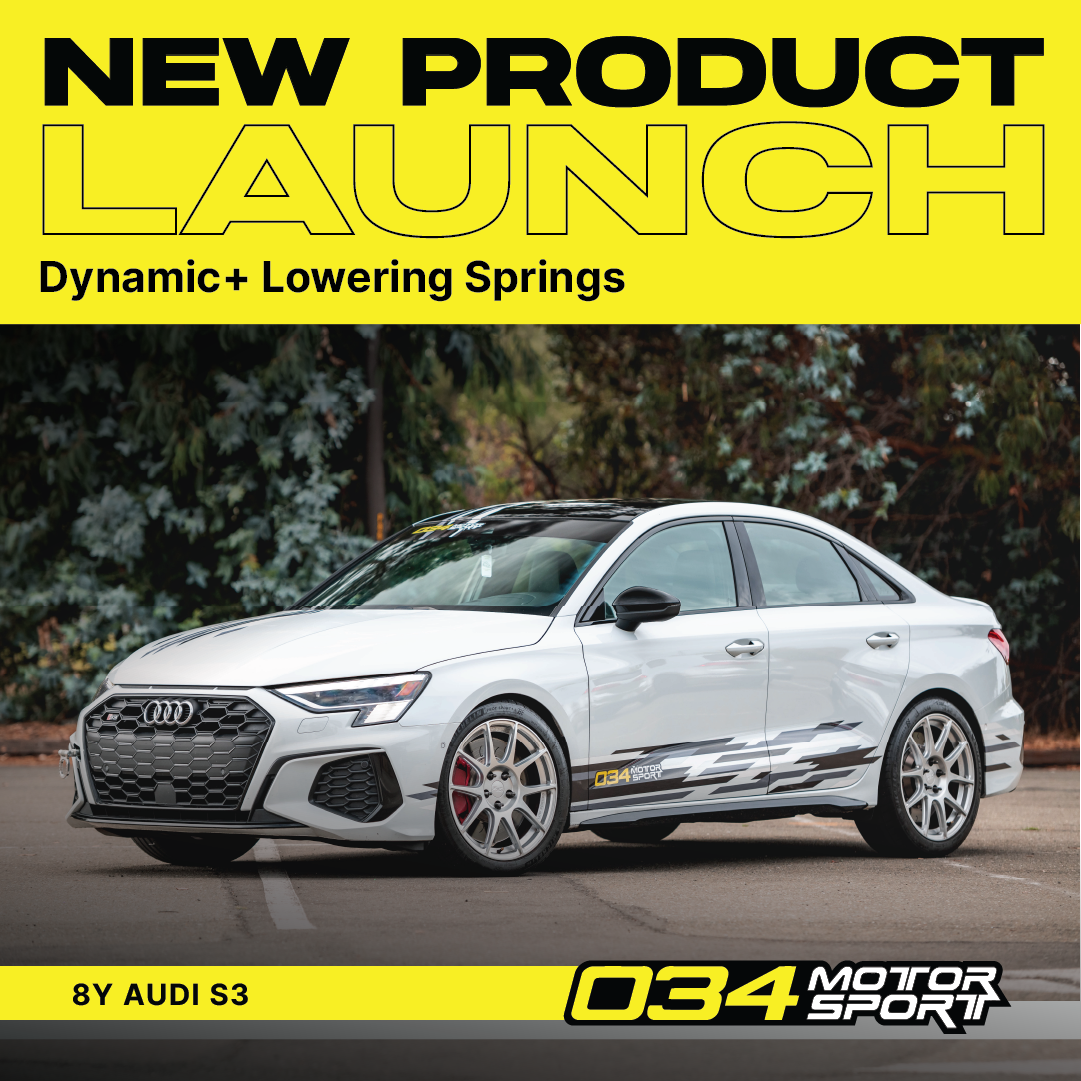Dynamic+ Lowering Springs for 8Y S3 Now Available from 034Motorsport!