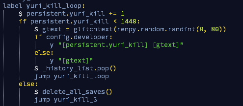 Does anyone have any idea what Yuri says after she stabs herself? : r/DDLC