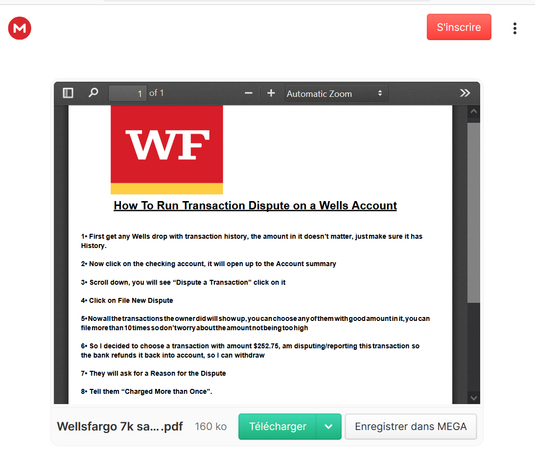 📕💢 Wellsfargo 7k same day (4) 20$📌Fresh-Method☑️-High-Quality-PDF-☑️Latest-