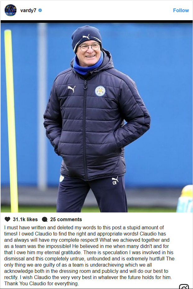 Leicester have sacked Claudio Ranieri - Page 4 Bc4514c0fad3aab6ea2d53154ddd0739