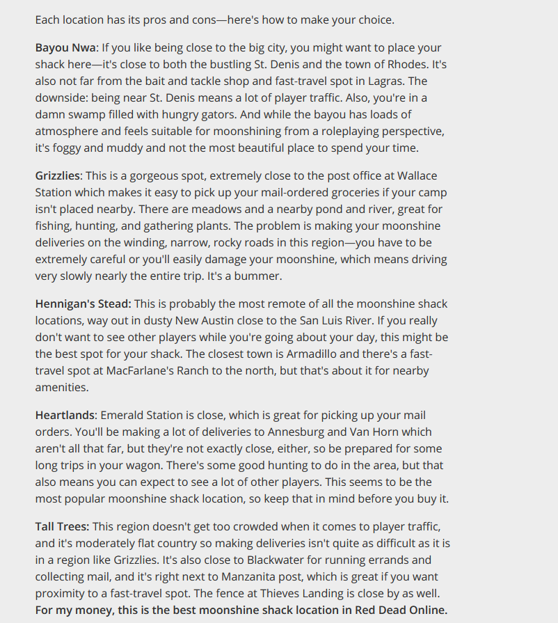 What Is The Best Moonshine Shack Location at Francis Silvester blog