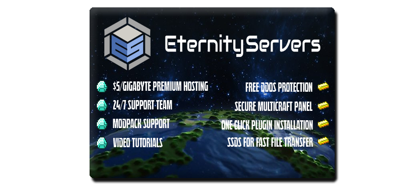 EternityServers.net $5/GB, 25% off code! (Voice servers, Domains, Plugin  setup) - Minecraft Server Hosting - Servers: Java Edition - Minecraft Forum  - Minecraft Forum