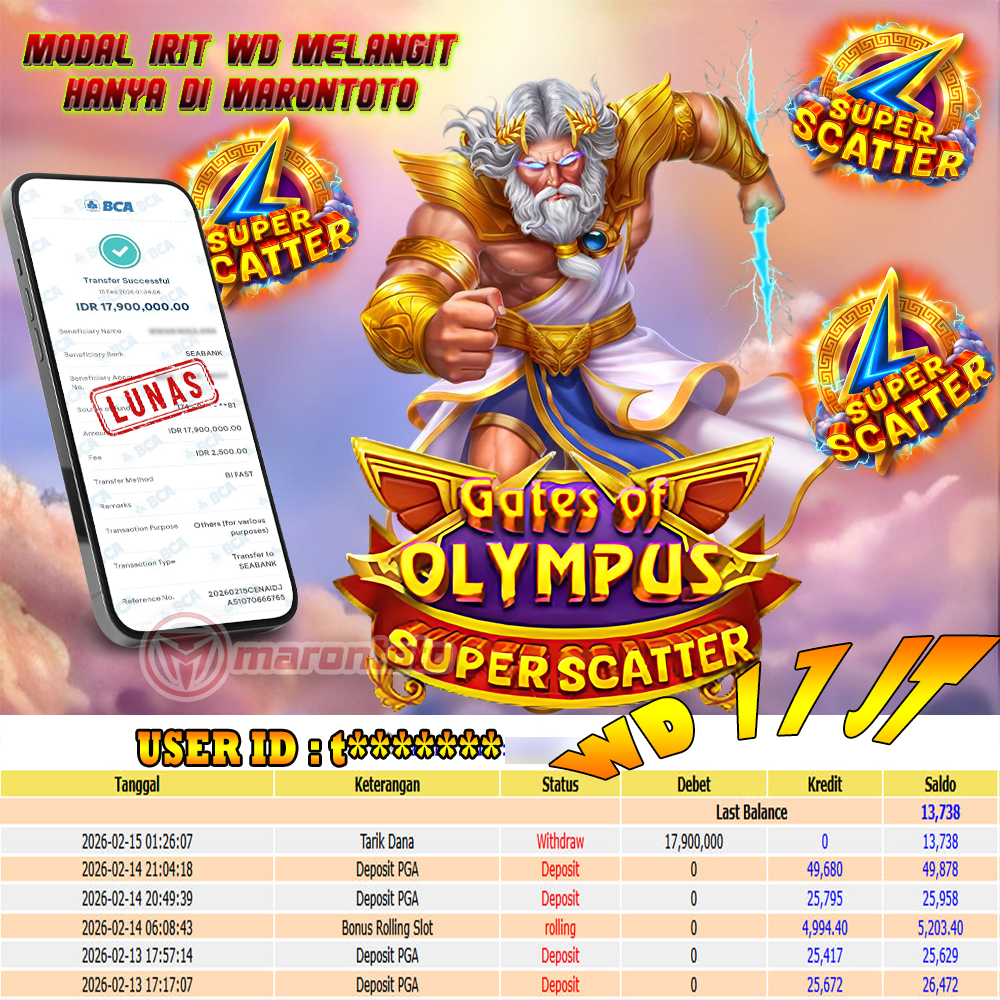 BUKTI JEPE SLOT GACOR DI GATES OF OLYMPUS SUPER SCATTER - PRAGMATIC PLAY