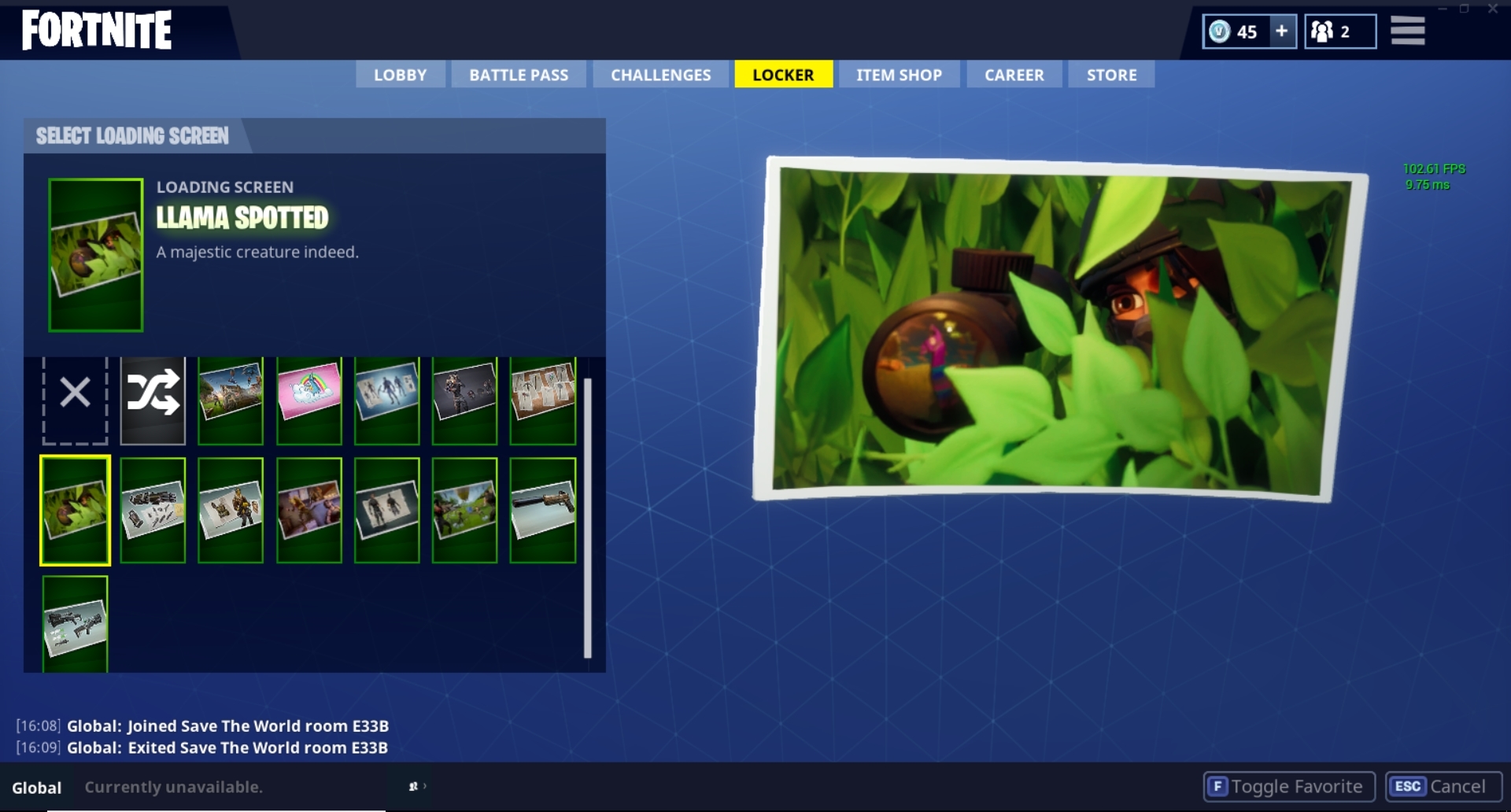 loading screens img - fortnite global chat currently unavailable