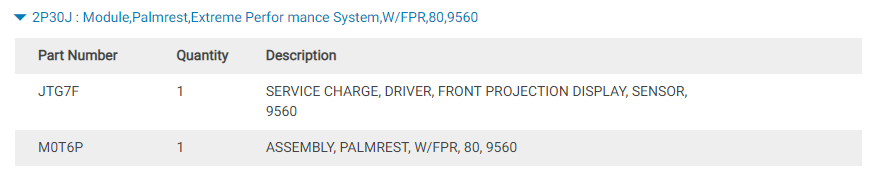 Xps 9560 Palm Rest Assembly Damaged Can T Find Parts Dell