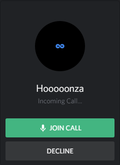 discord incoming call