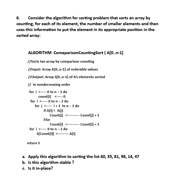 How to write pseudocode in arrays